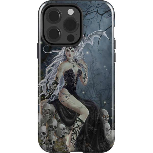 Gothic Queen with Silver Dragon by Nene Thomas iPhone 15 Pro Impact Case